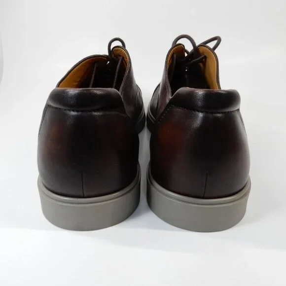 MAGNANNI Cap Toe Oxford Sneaker Dress Shoes Brown Leather Size 41 US 8 #24124
